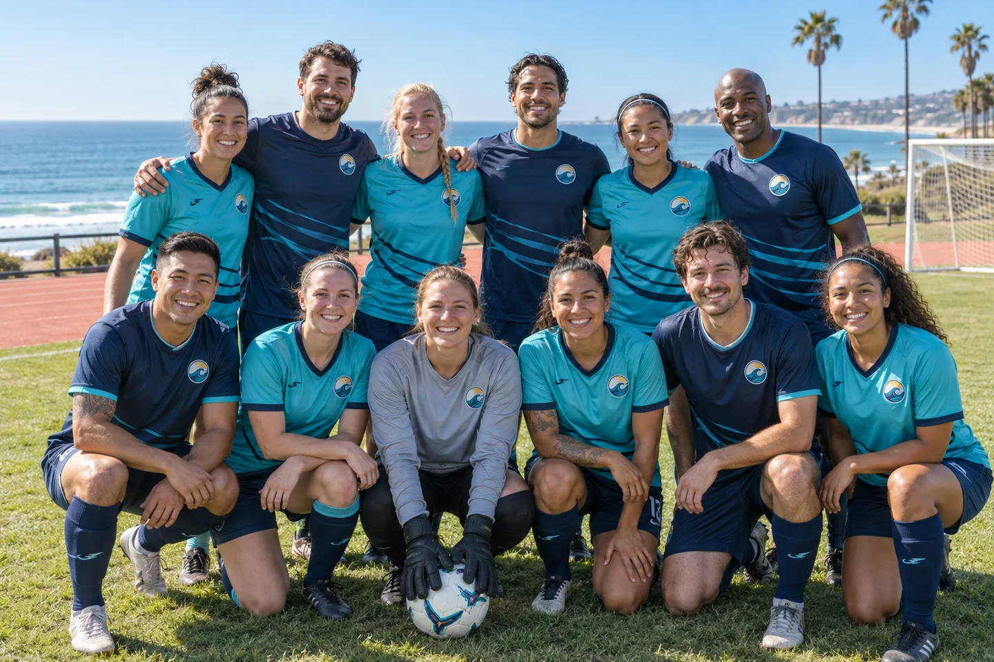 Fictional community team portrait